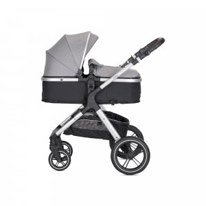 Poussette duo viola gris nacelle + adaptateur siège-auto Lorelli