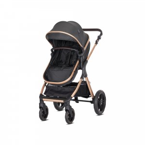 Poussette duo viola noir nacelle + adaptateur siège-auto Lorelli