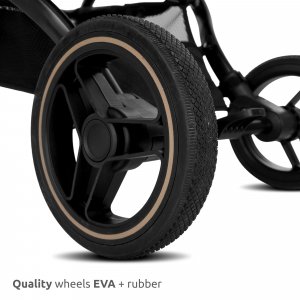 Poussette compacte makaya rotative 360° noir Lorelli