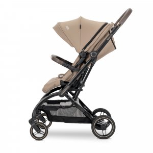 Poussette compacte makaya rotative 360° beige Lorelli