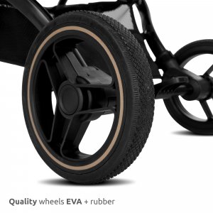 Poussette compacte makaya rotative 360° beige Lorelli