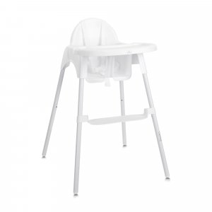 Chaise haute plateau amovible pesto blanc Lorelli