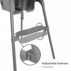 Chaise haute plateau amovible pesto blanc Lorelli