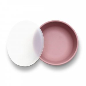 Bol avec ventouse et couvercle rose Lorelli