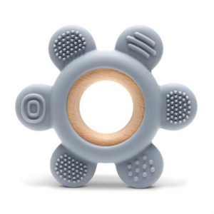 Anneau de dentition fleur gris Lorelli