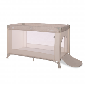 Lit parapluie torino avec porte beige Lorelli