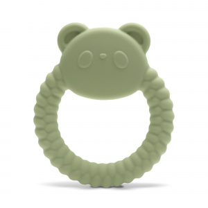 Hochet de dentition panda vert Lorelli