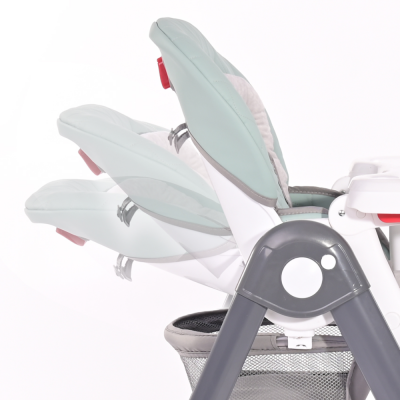 Chaise haute party 2 roues jaune