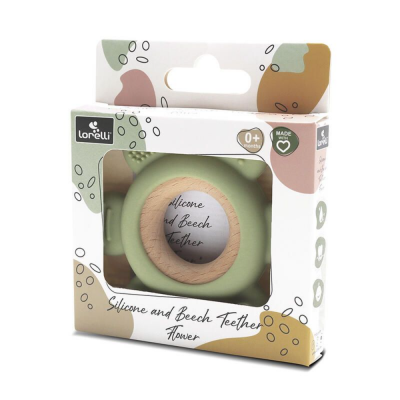 Anneau de dentition fleur vert