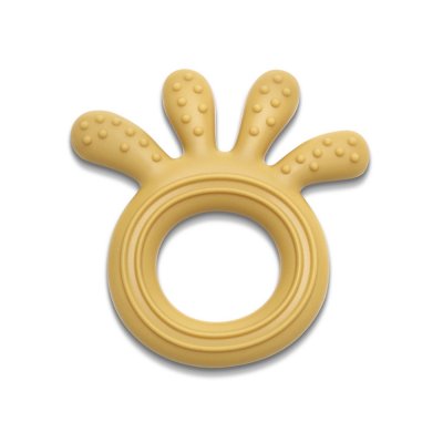 Hochet de dentition silicone poulpe jaune