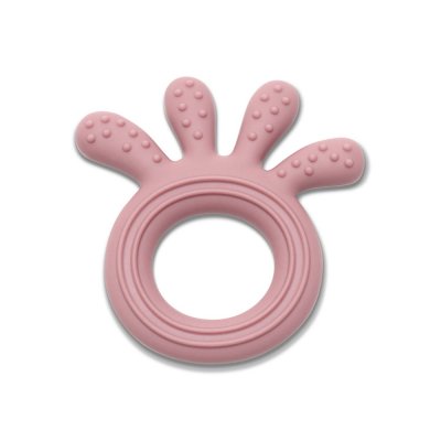 Hochet de dentition silicone poulpe rose