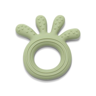 Hochet de dentition silicone poulpe vert