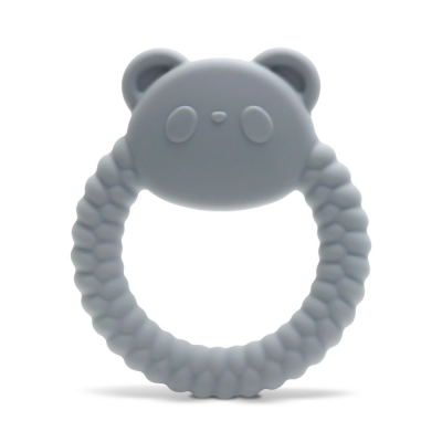 Hochet de dentition panda gris