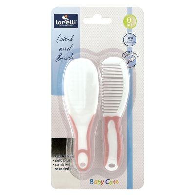 Brosse et peigne rose