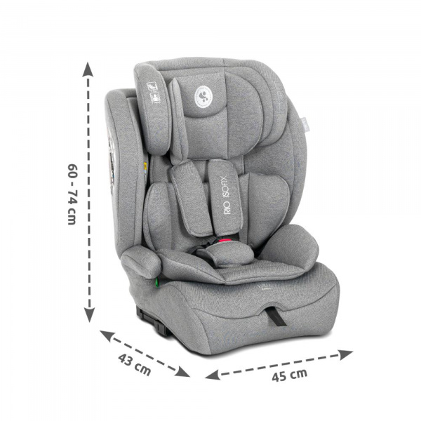 Siège auto rio 76-150 cm isofix noir Lorelli