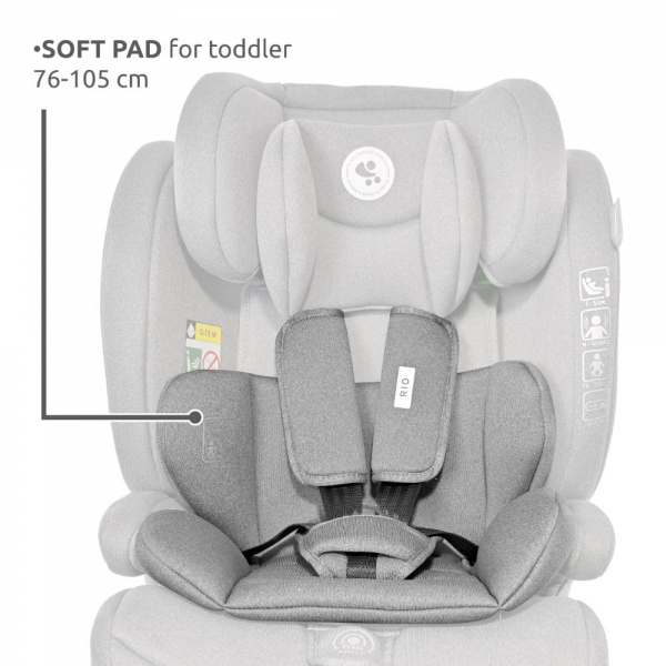 Siège auto rio 76-150 cm isofix noir Lorelli