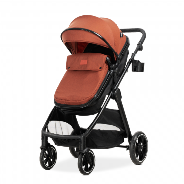 Poussette duo aspen nacelle + assise orange Lorelli
