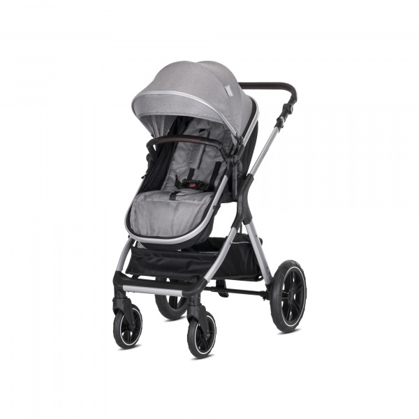 Poussette duo viola gris nacelle + adaptateur siège-auto Lorelli