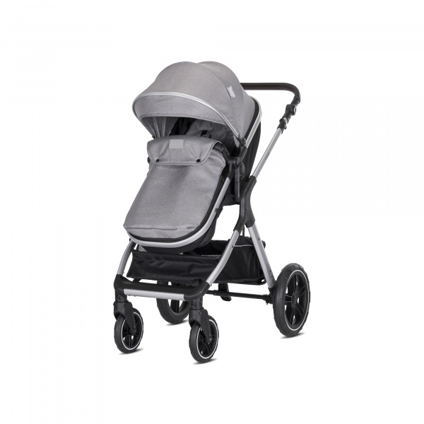 Poussette duo viola gris nacelle + adaptateur siège-auto Lorelli