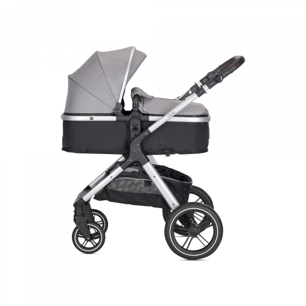 Poussette duo viola gris nacelle + adaptateur siège-auto Lorelli