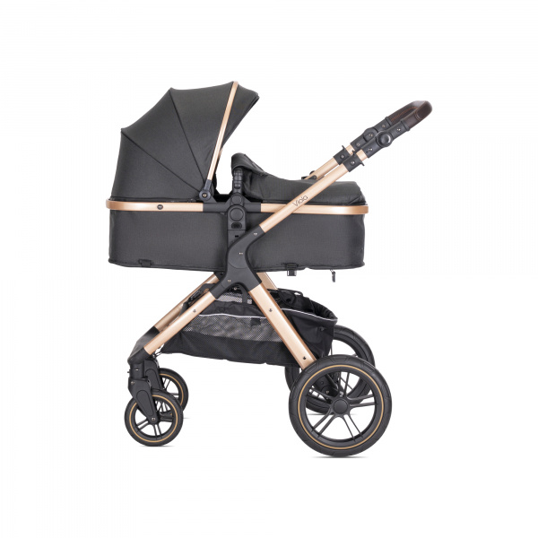 Poussette duo viola noir nacelle + adaptateur siège-auto Lorelli