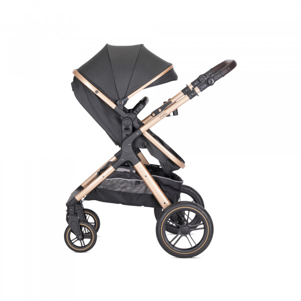 Poussette duo viola noir nacelle + adaptateur siège-auto Lorelli