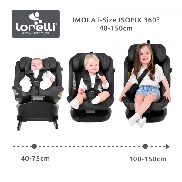 Siège auto imola i-size 40-150 cm gris Lorelli