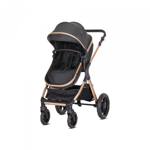 Poussette trio viola noir avec siège auto spirit Lorelli