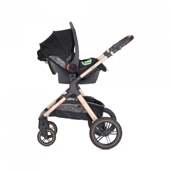 Poussette trio viola noir avec siège auto spirit Lorelli