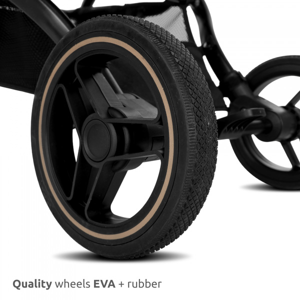 Poussette compacte makaya rotative 360° noir Lorelli