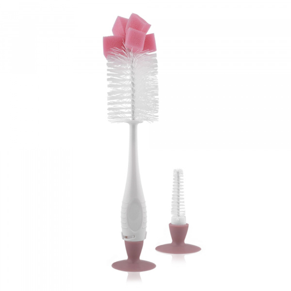 Goupillon avec éponge rose Lorelli