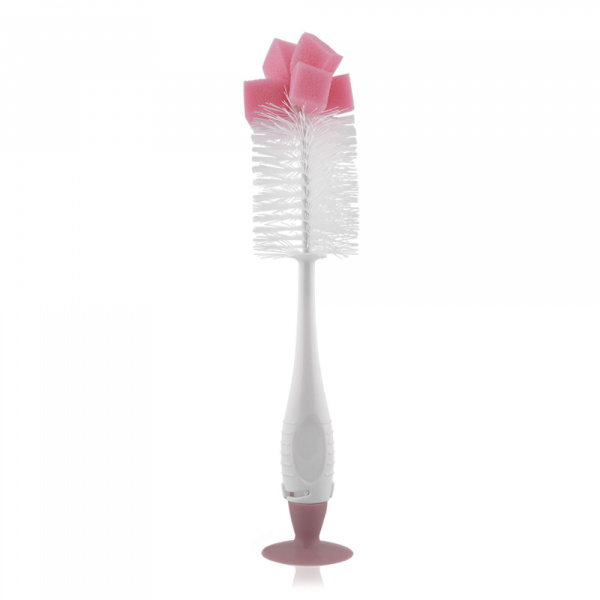 Goupillon avec éponge rose Lorelli