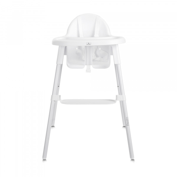 Chaise haute plateau amovible pesto blanc Lorelli