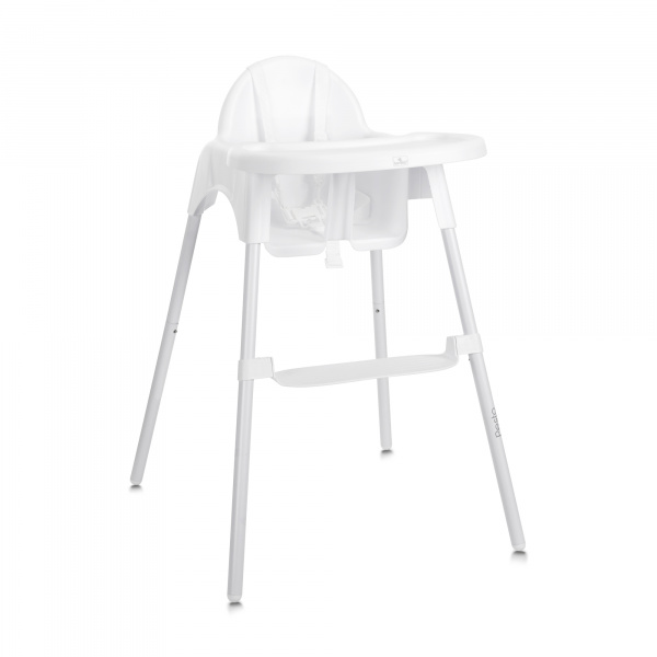 Chaise haute plateau amovible pesto blanc Lorelli