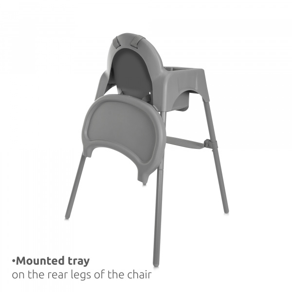 Chaise haute plateau amovible pesto blanc Lorelli