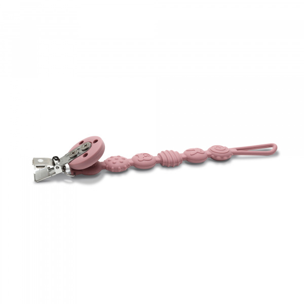 Attache sucette silicone rose Lorelli