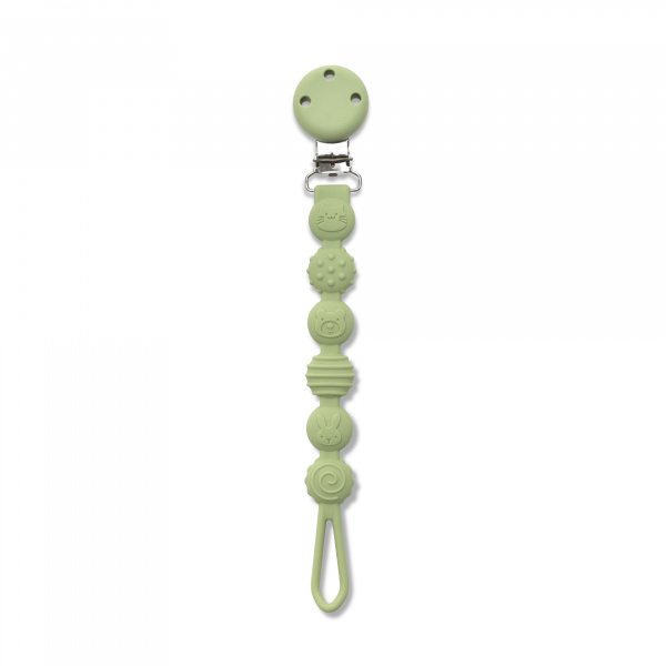 Attache sucette silicone rose Lorelli