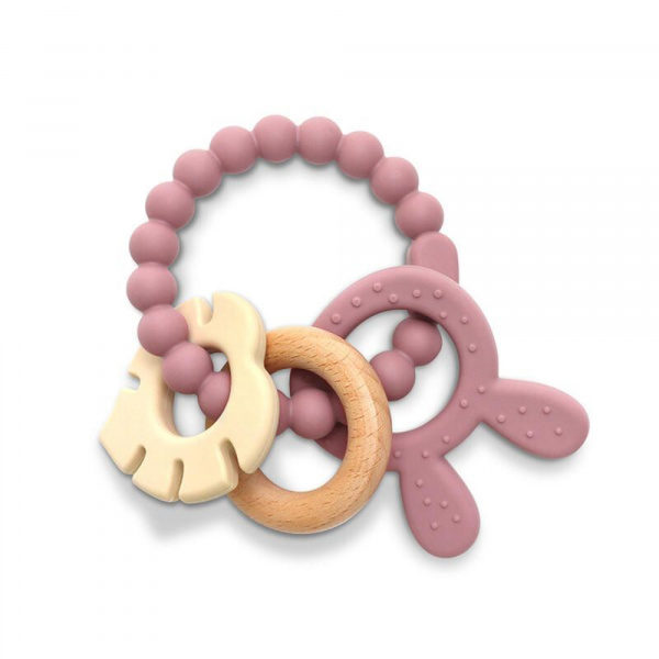 Anneau de dentition lapin rose Lorelli