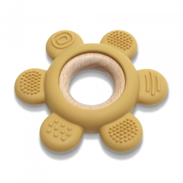 Anneau de dentition fleur vert Lorelli