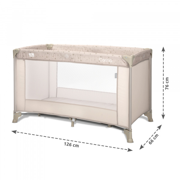 Lit parapluie carina beige Lorelli