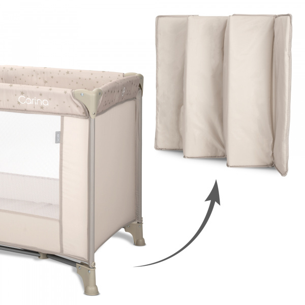 Lit parapluie carina beige Lorelli