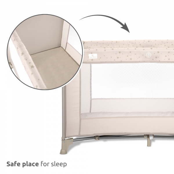 Lit parapluie carina beige Lorelli