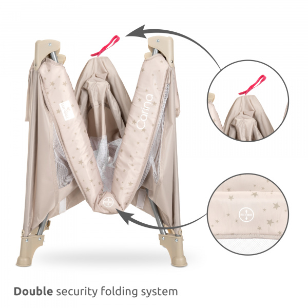 Lit parapluie carina beige Lorelli