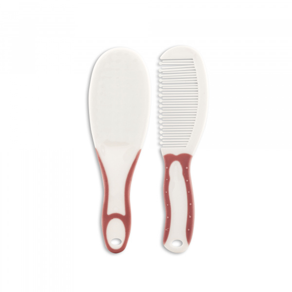 Brosse et peigne rose Lorelli