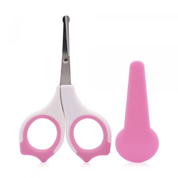 Ciseaux bébé avec capuchon rose Lorelli