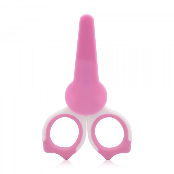 Ciseaux bébé avec capuchon rose Lorelli
