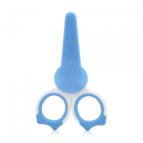 Ciseaux bébé avec capuchon bleu Lorelli