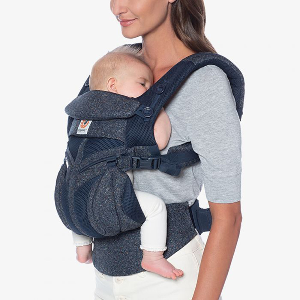 Porte Bébé Omni 360 Porte-bébé physiologique omni 360 mesh bleu tweed de Ergobaby sur allobébé