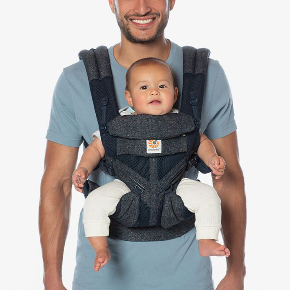 Porte Bébé Omni 360 Porte-bébé physiologique omni 360 mesh bleu tweed de Ergobaby sur allobébé