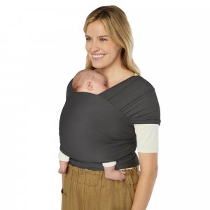 Écharpe de portage aura en tissu tricoté noir clair Ergobaby